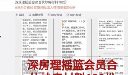 深圳炒房最新爆料,最新爆料揭露疯狂炒房现象